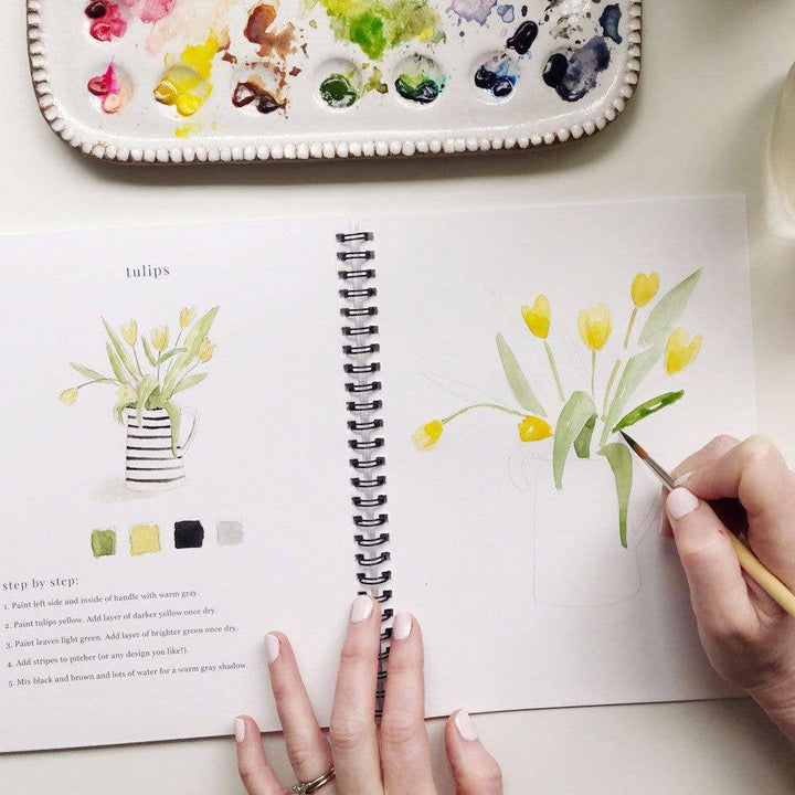 Emily Lex Studios- Flowers Watercolor Workbook - Pine & Moss