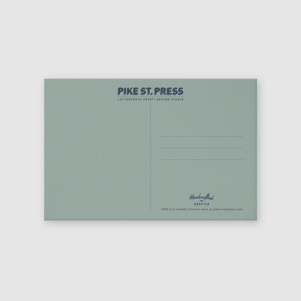 Mount Rainier Vintage Postcard - Pine & Moss