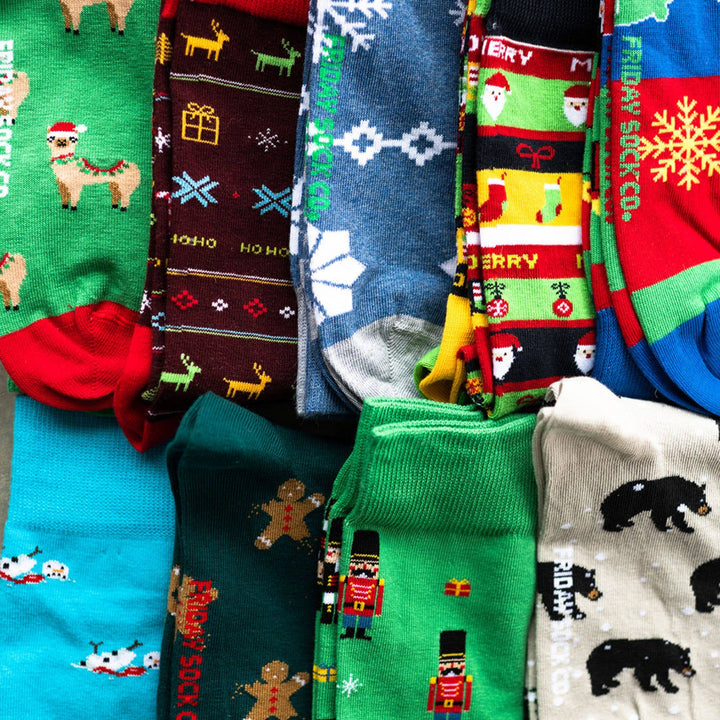 Men's Ugly Christmas Sleigh Ride Socks: Men's 7 - 12