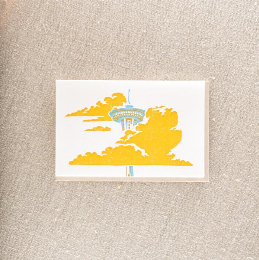 Needle Sunset Card - Pine & Moss