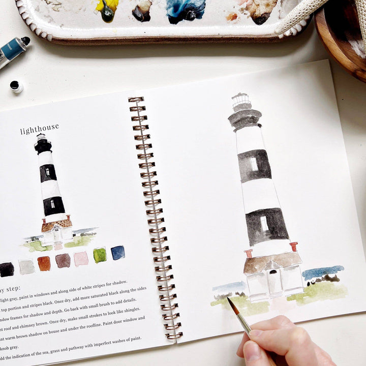Emily Lex Studios- Seaside Watercolor Workbook - Pine & Moss