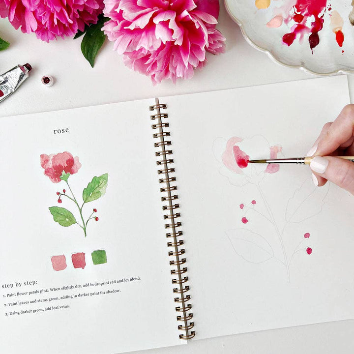 Emily Lex Studios- Flowers Watercolor Workbook - Pine & Moss