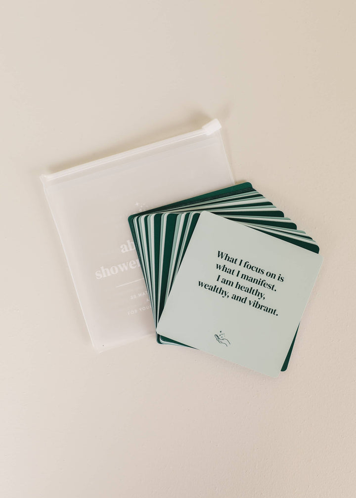 Shower Affirmation™  Cards - Abundance - Pine & Moss