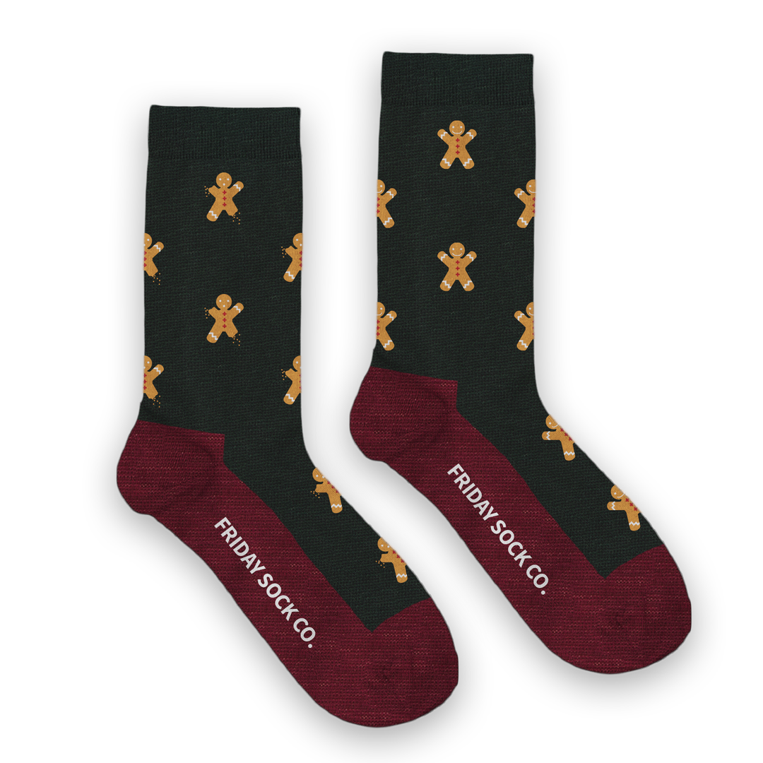 Men's Gingerbread Bite Merino Wool Socks : Men's 7 - 12