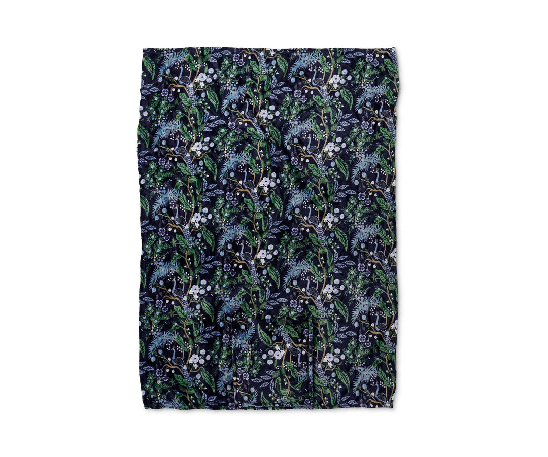 Rifle Paper Co.- Peacock Travel Fleece Blanket
