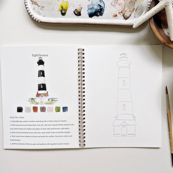Emily Lex Studios- Seaside Watercolor Workbook - Pine & Moss
