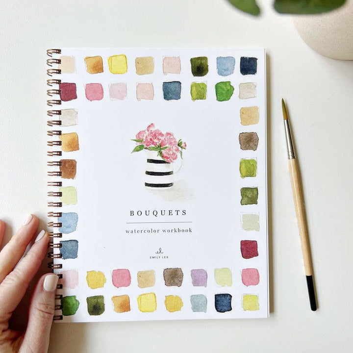 Emily Lex Studio- Bouquets Watercolor Workbook - Pine & Moss