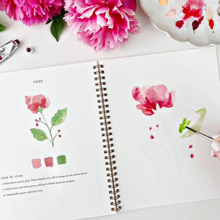 Emily Lex Studios- Flowers Watercolor Workbook - Pine & Moss