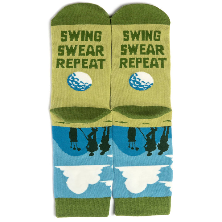 Swing Swear Repeat Socks - Pine & Moss