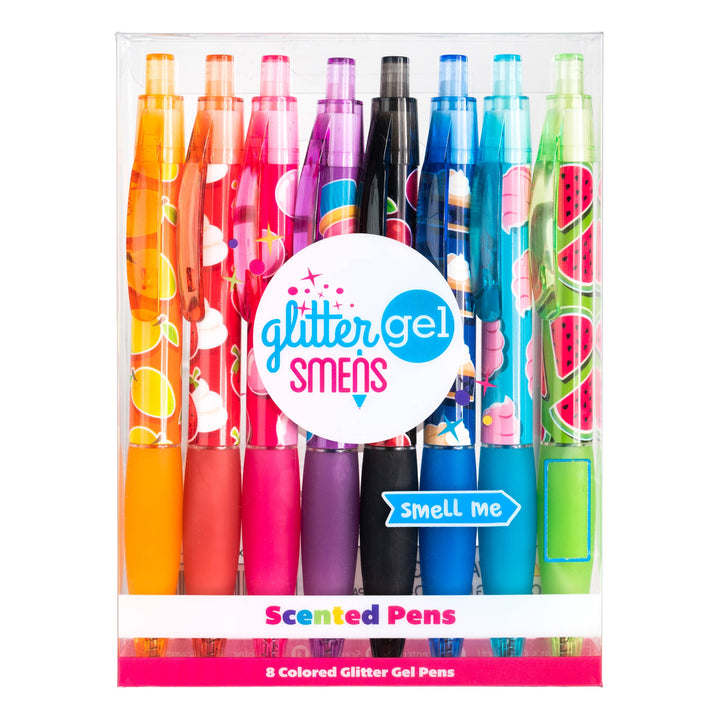 Smens - Glitter Gel - Scented Colored Gel Ink Pens - 8 Count