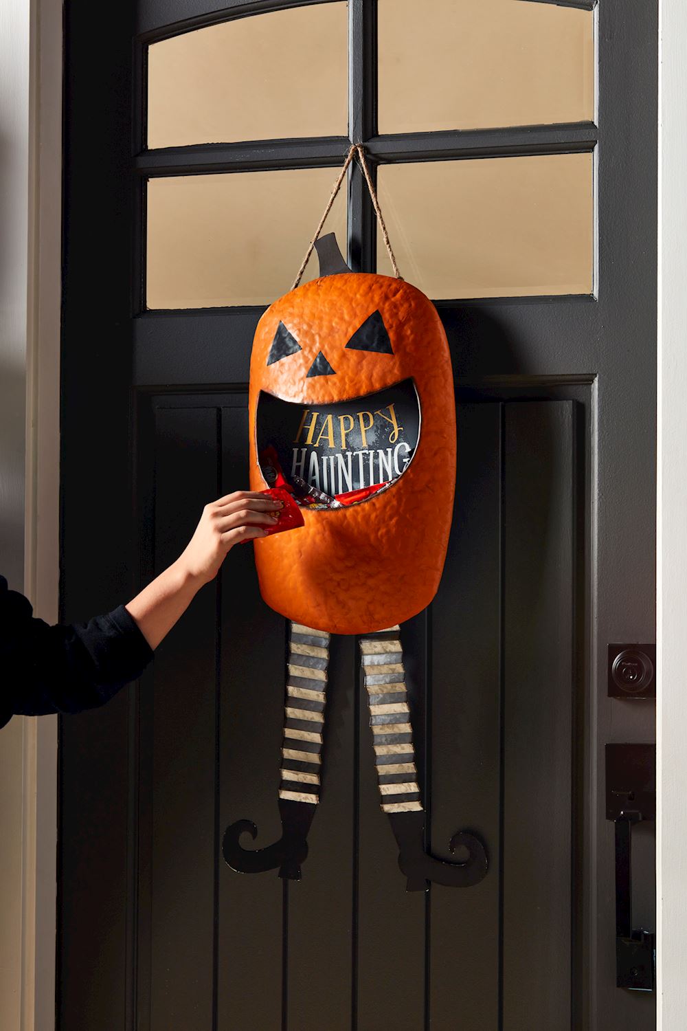 Jack-O-Lantern Candy Door Hanger - Pine & Moss