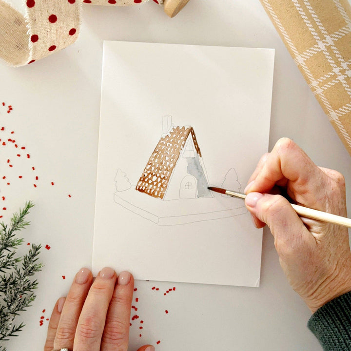 Emily Lex Studios: Gingerbread paintable notecards