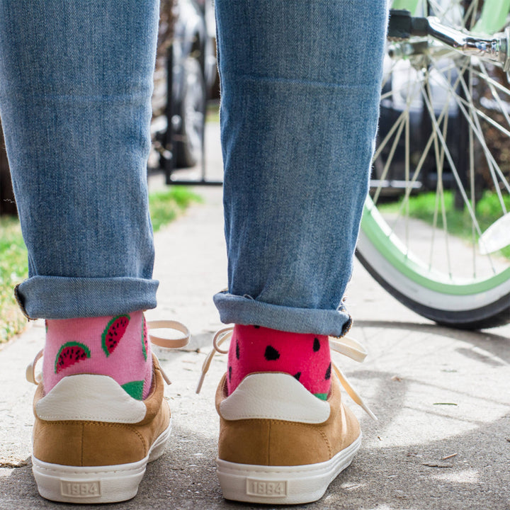 Women’s Socks | Watermelons | Mismatched: Women’s 5 – 10 - Pine & Moss