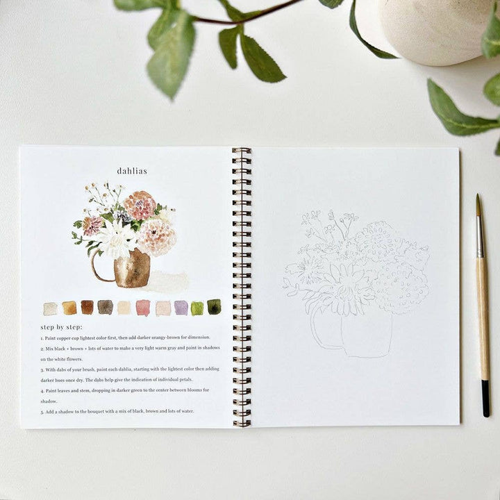 Emily Lex Studio- Bouquets Watercolor Workbook - Pine & Moss