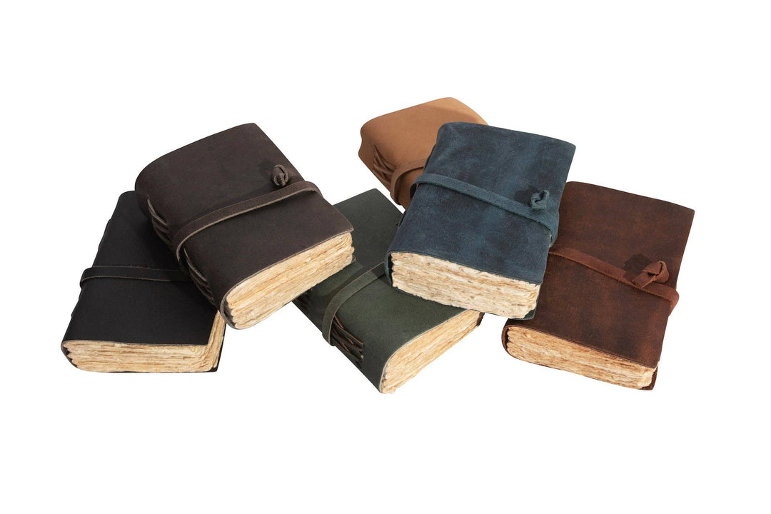 Mini Leather Wrap Journals - Assorted Colors
