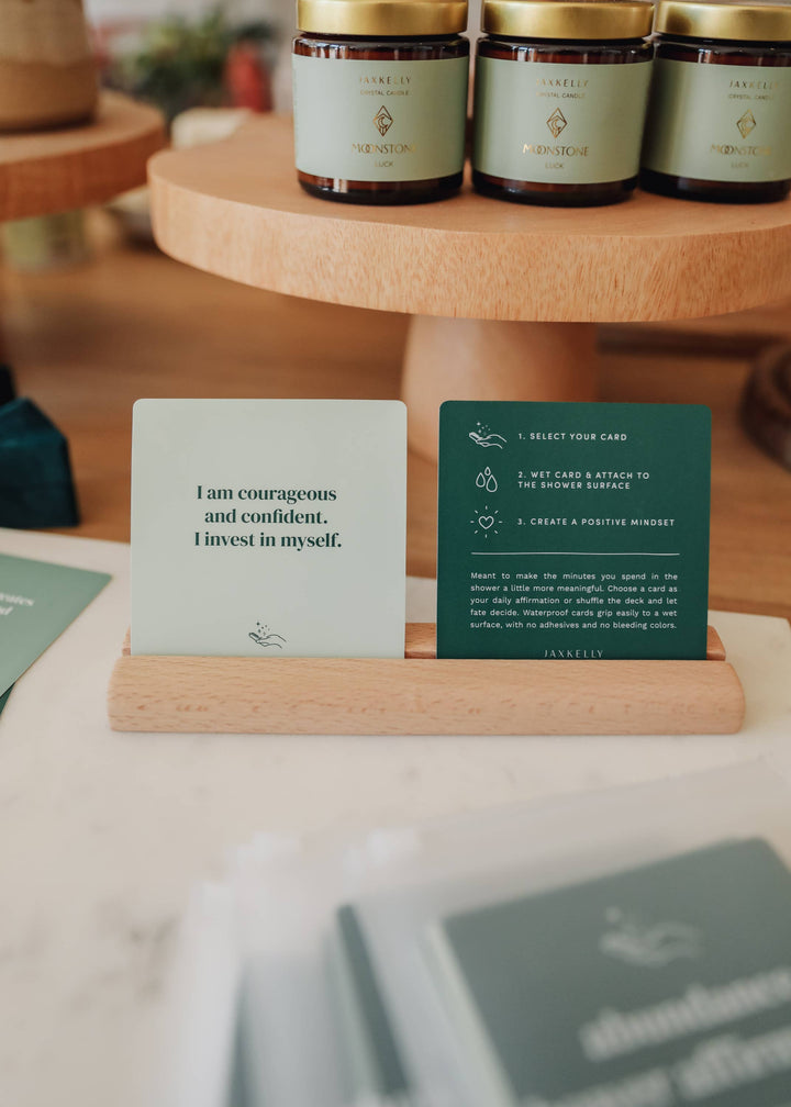 Shower Affirmation™  Cards - Abundance - Pine & Moss