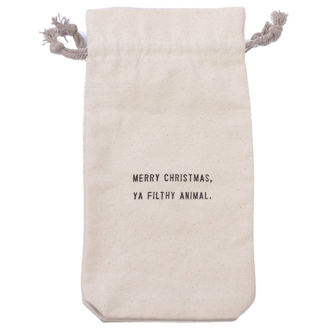 Wine Bag - Merry Christmas Ya Filthy Animal - Pine & Moss