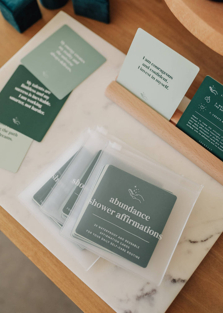 Shower Affirmation™  Cards - Abundance - Pine & Moss