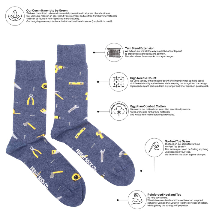 Men’s  Construction Socks: Men's 7-12 US/CAN