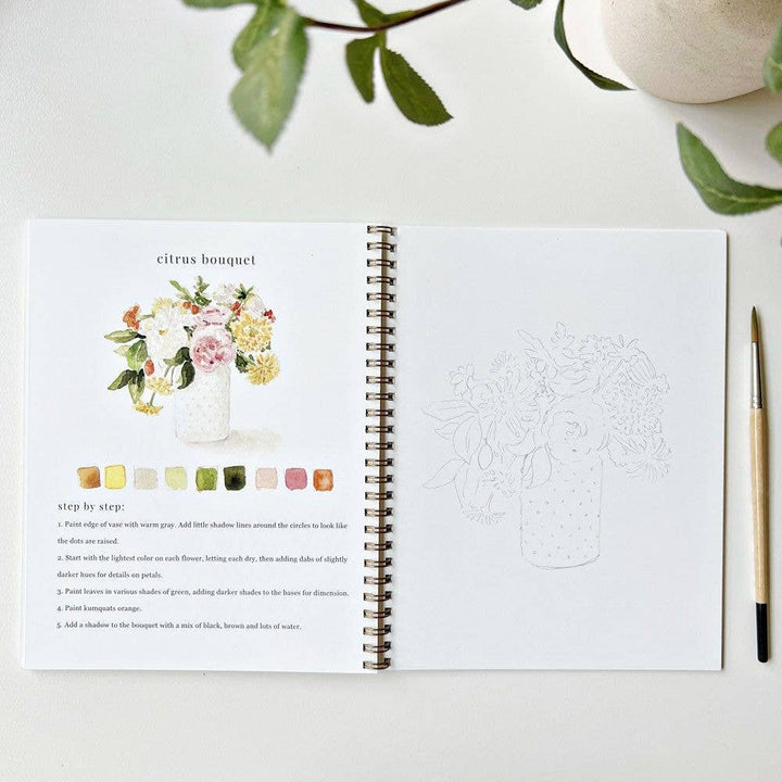 Emily Lex Studio- Bouquets Watercolor Workbook - Pine & Moss