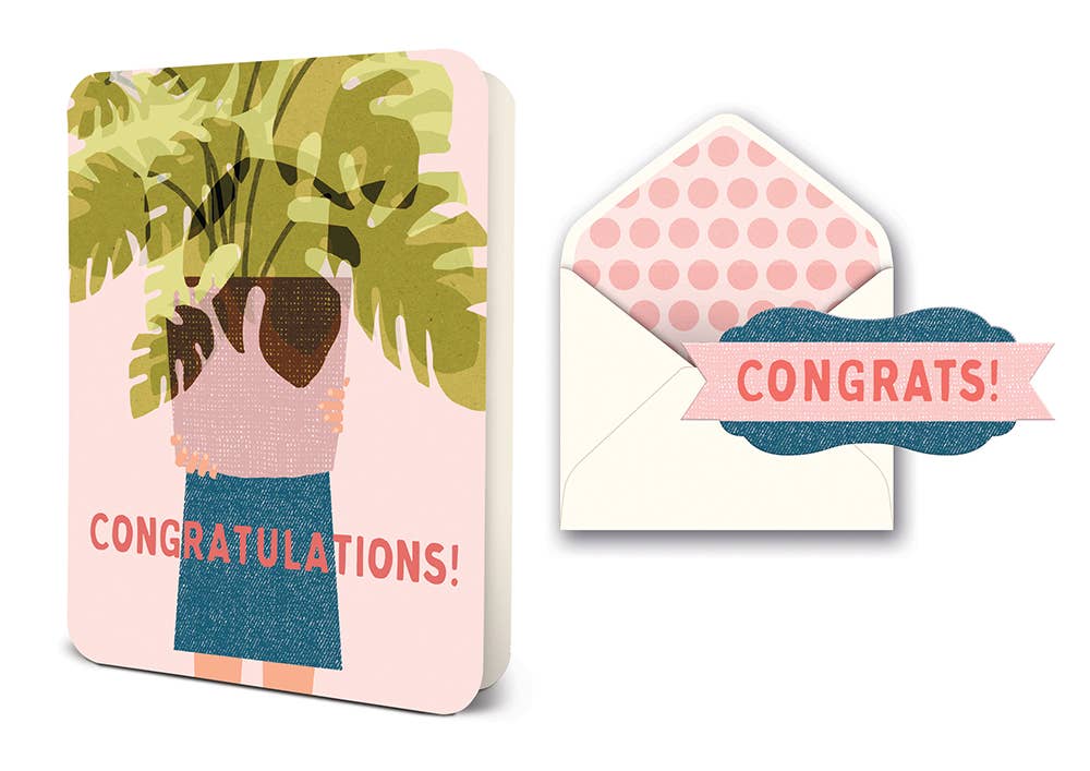 Friendly Fronds Deluxe Greeting Card - Pine & Moss