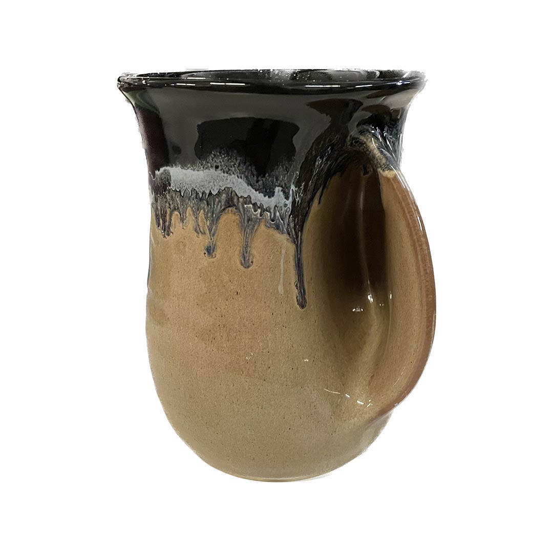 The Original Handwarmer Mug - Brown and Black/ Right Hand