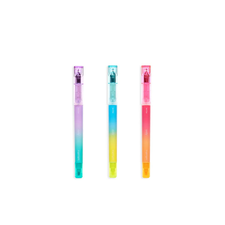 Writer's Duo Double-Ended Fountain Pens + Highlighters - Pine & Moss