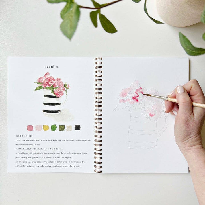Emily Lex Studio- Bouquets Watercolor Workbook - Pine & Moss