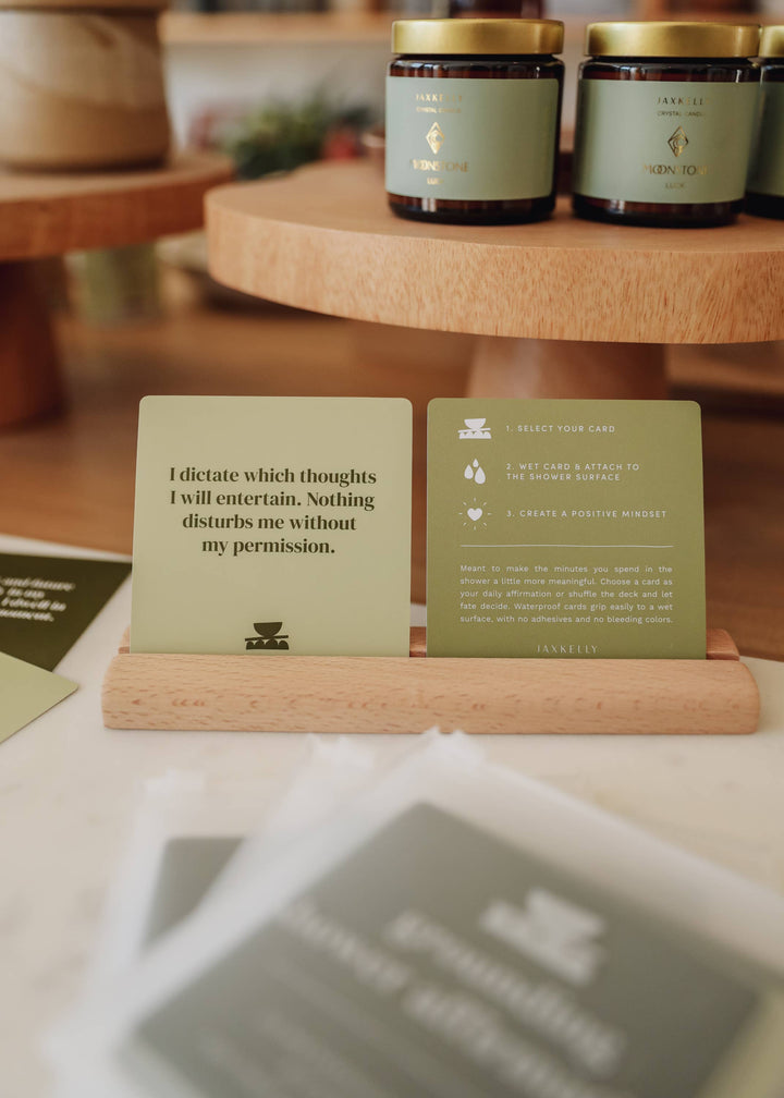 Shower Affirmation™ Cards - Grounding - Pine & Moss