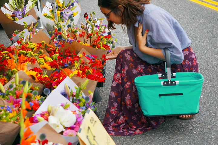 Market Basket - Turquoise - Pine & Moss