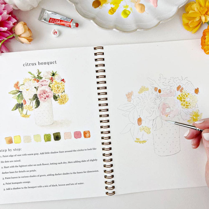 Emily Lex Studio- Bouquets Watercolor Workbook - Pine & Moss