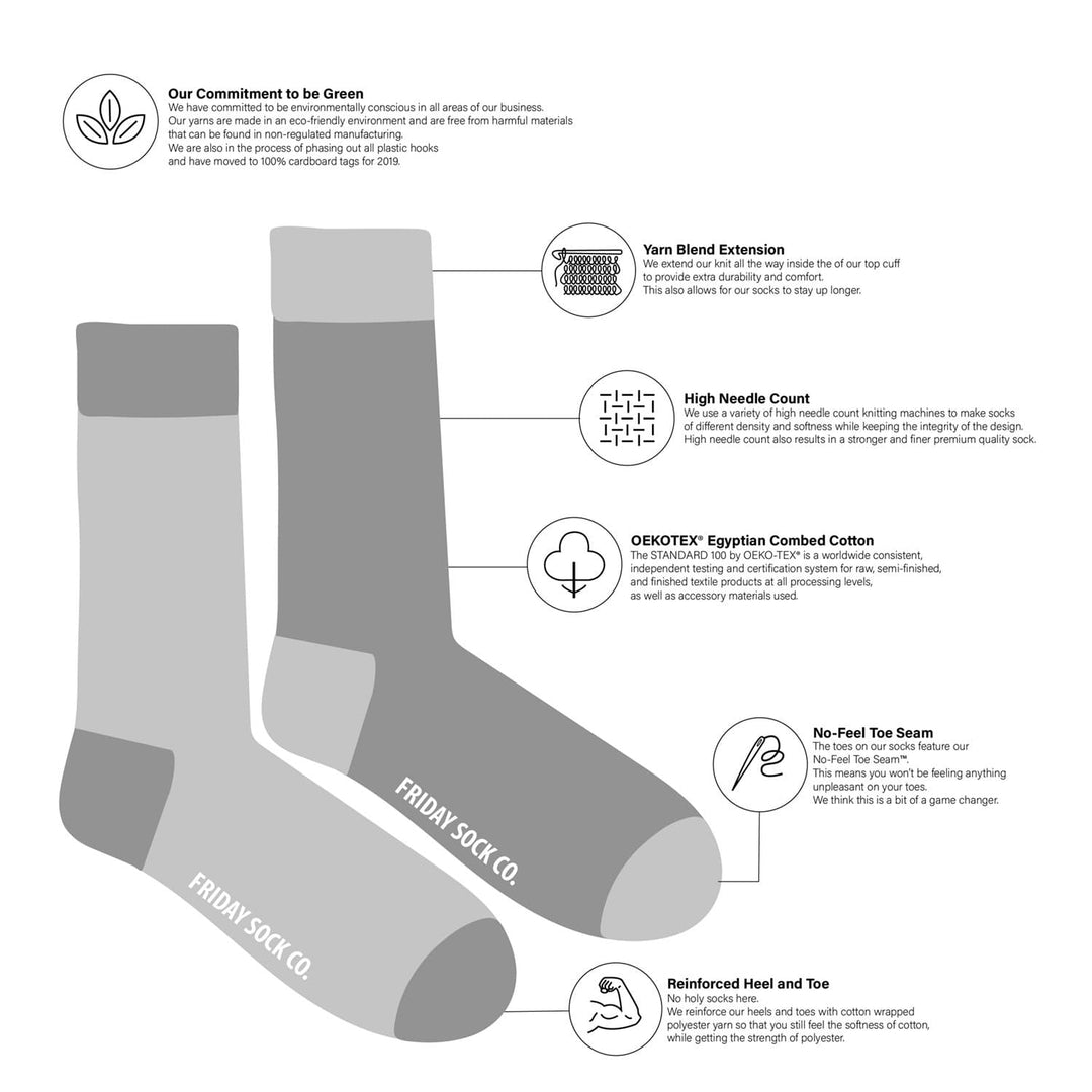 Fun Men's Socks | Taco Dog | Mismatched | Premium Cotton: Men's 7 - 12 - Pine & Moss