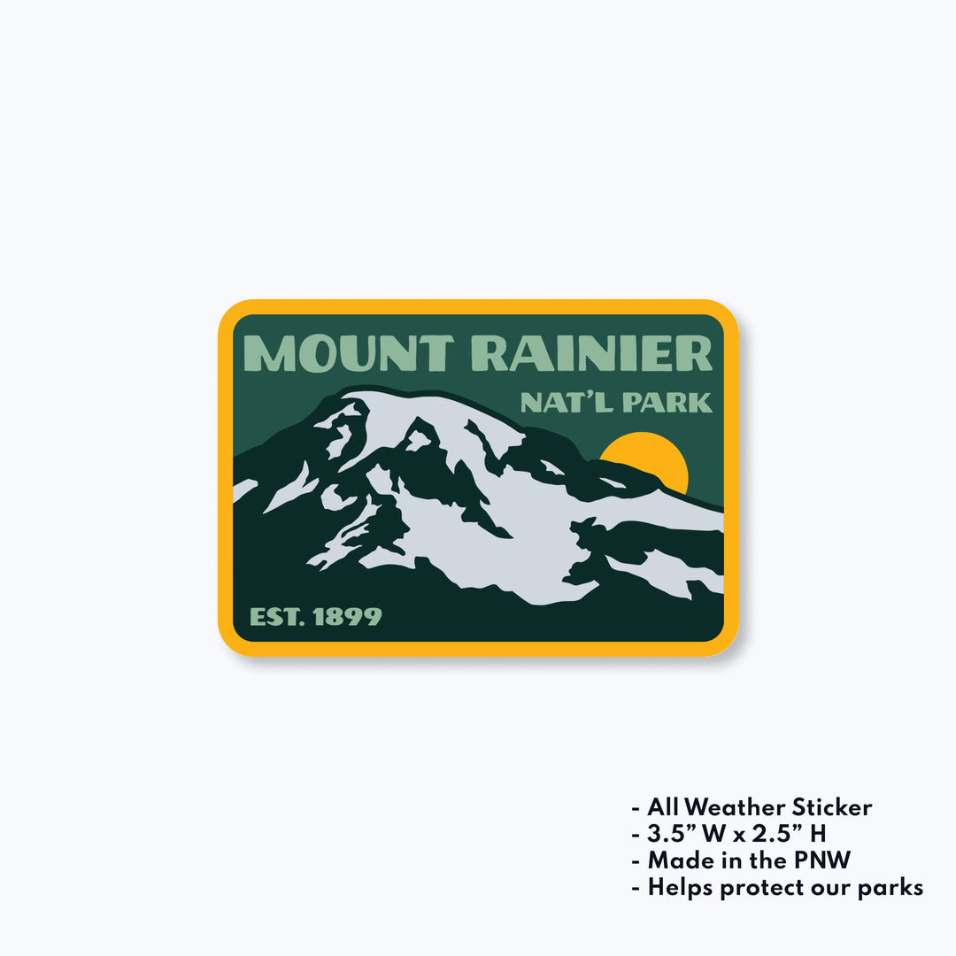 Mount Rainier National Park Est 1899 Sticker