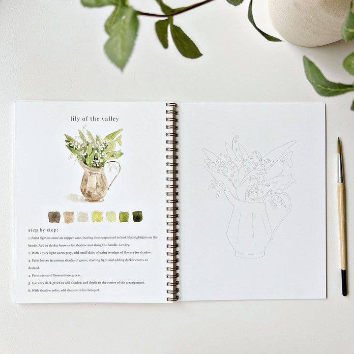 Emily Lex Studio- Bouquets Watercolor Workbook - Pine & Moss