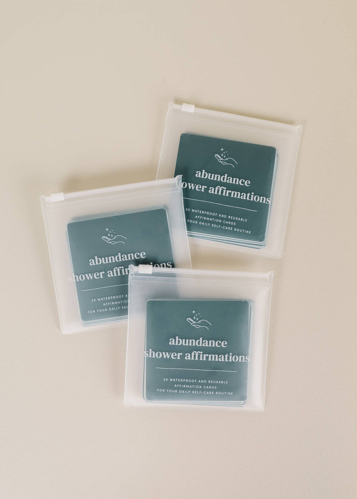 Shower Affirmation™  Cards - Abundance - Pine & Moss