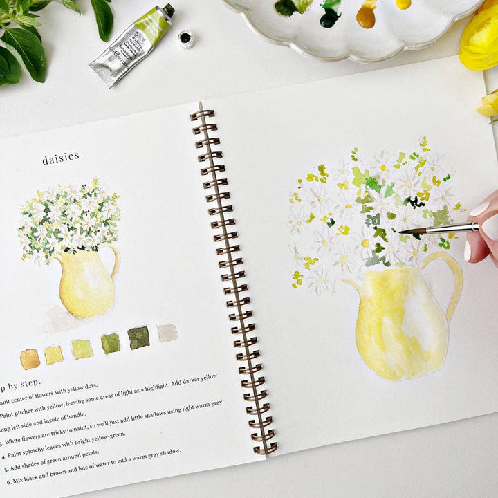 Emily Lex Studios- Flowers Watercolor Workbook - Pine & Moss