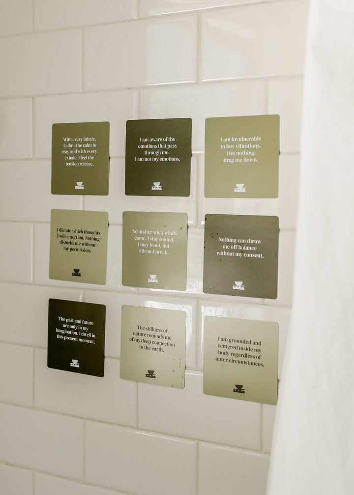 Shower Affirmation™ Cards - Grounding - Pine & Moss