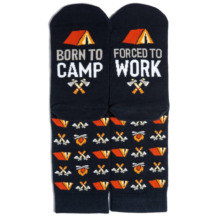Born To Camp, Forced To Work Socks - Pine & Moss