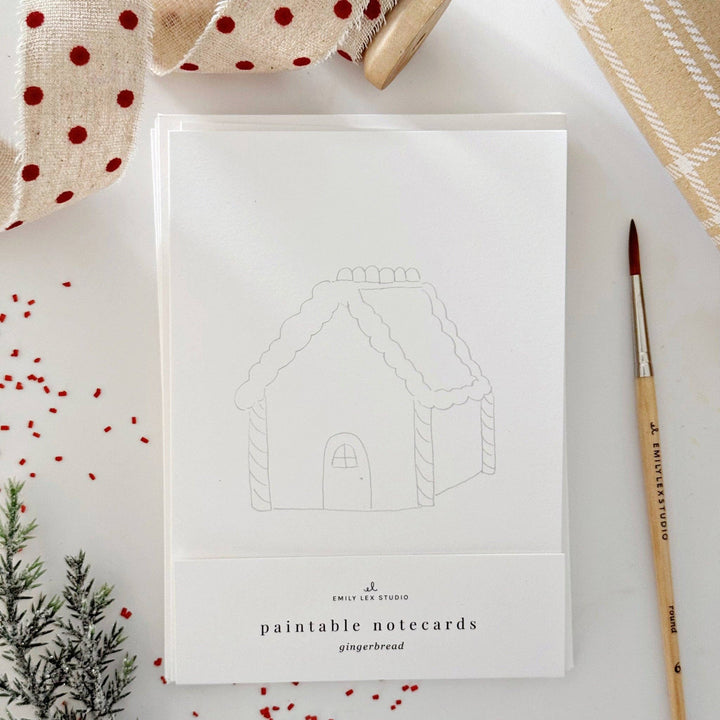 Emily Lex Studios: Gingerbread paintable notecards
