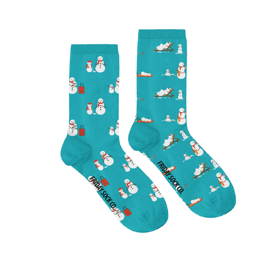 Women's Snowman Vacation Socks - Gift, Stocking Stuffer