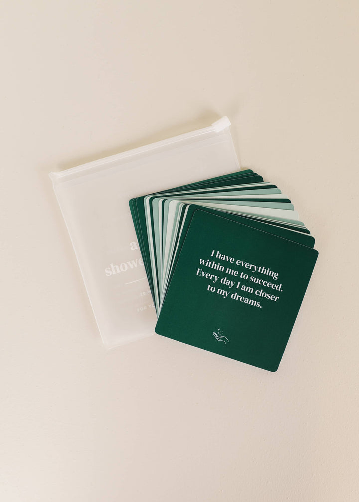 Shower Affirmation™  Cards - Abundance - Pine & Moss