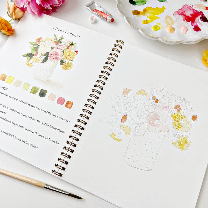 Emily Lex Studio- Bouquets Watercolor Workbook - Pine & Moss