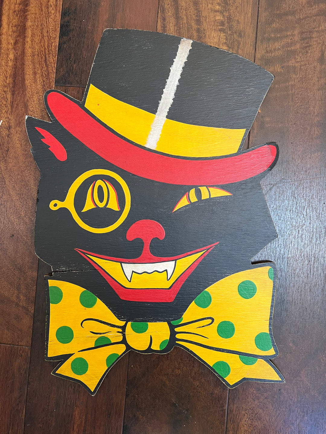 KR.Collective: Top Hat Cat Wood Decor