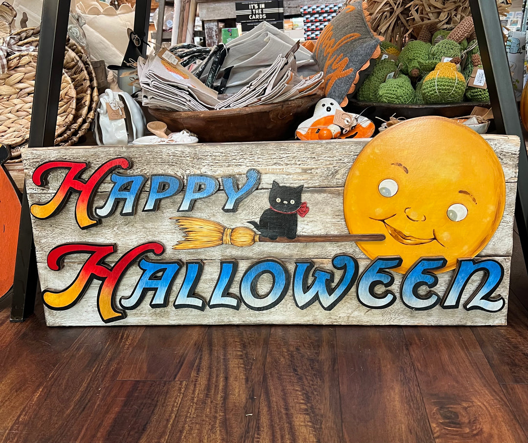 KR.Collective Happy Halloween Wood Sign