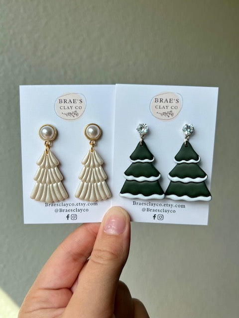 Brae's Clay Co. Tree Earrings- Two Styles