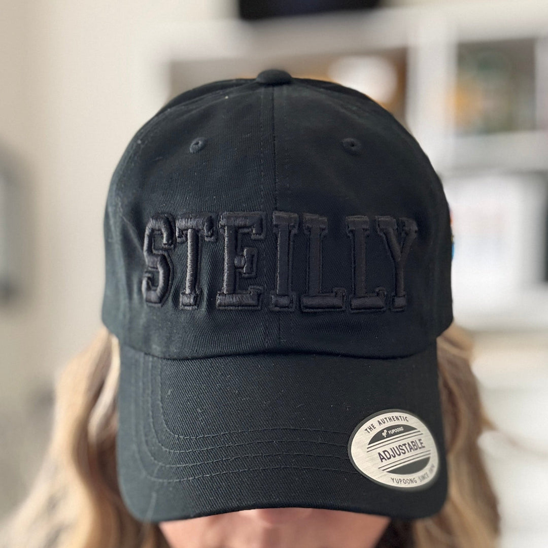 STEILLY 3D Puff Embroidered Baseball Cap: Black