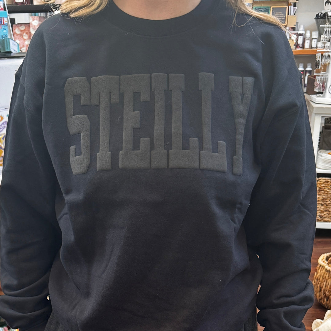 Steilly Puff Sweatshirt: Black