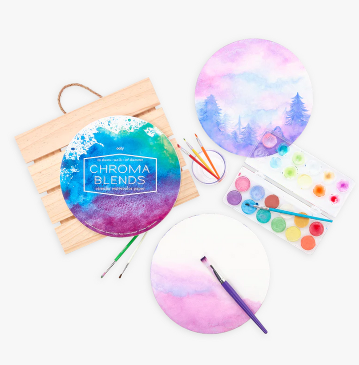 Chroma Blends Circular Watercolor Paper - Pine & Moss