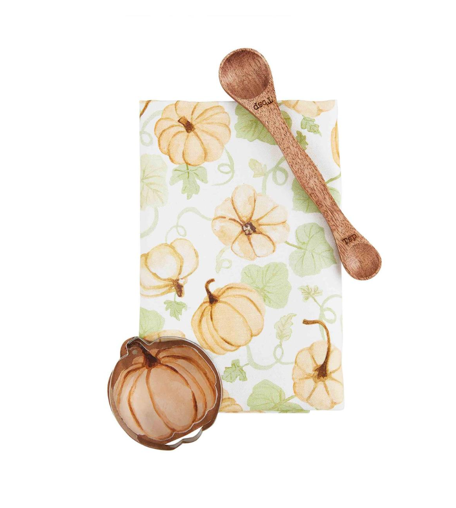 Orange Pumpkin Towel Set - Pine & Moss