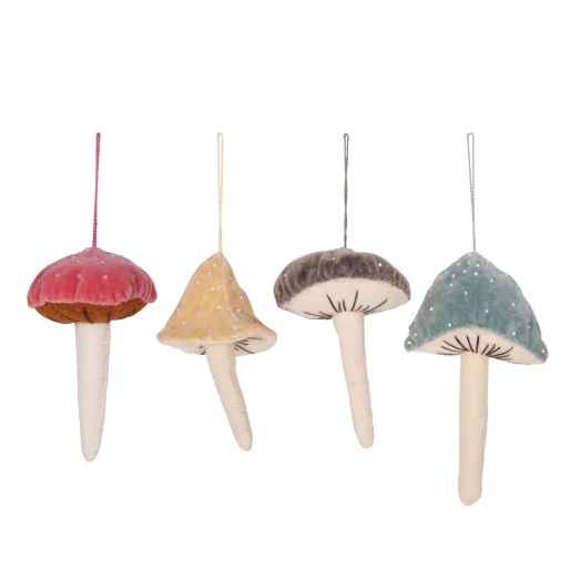 Velvet Mushroom- 4 Colors - Pine & Moss